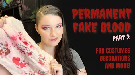 making fake blood for clothes|things that look like blood.